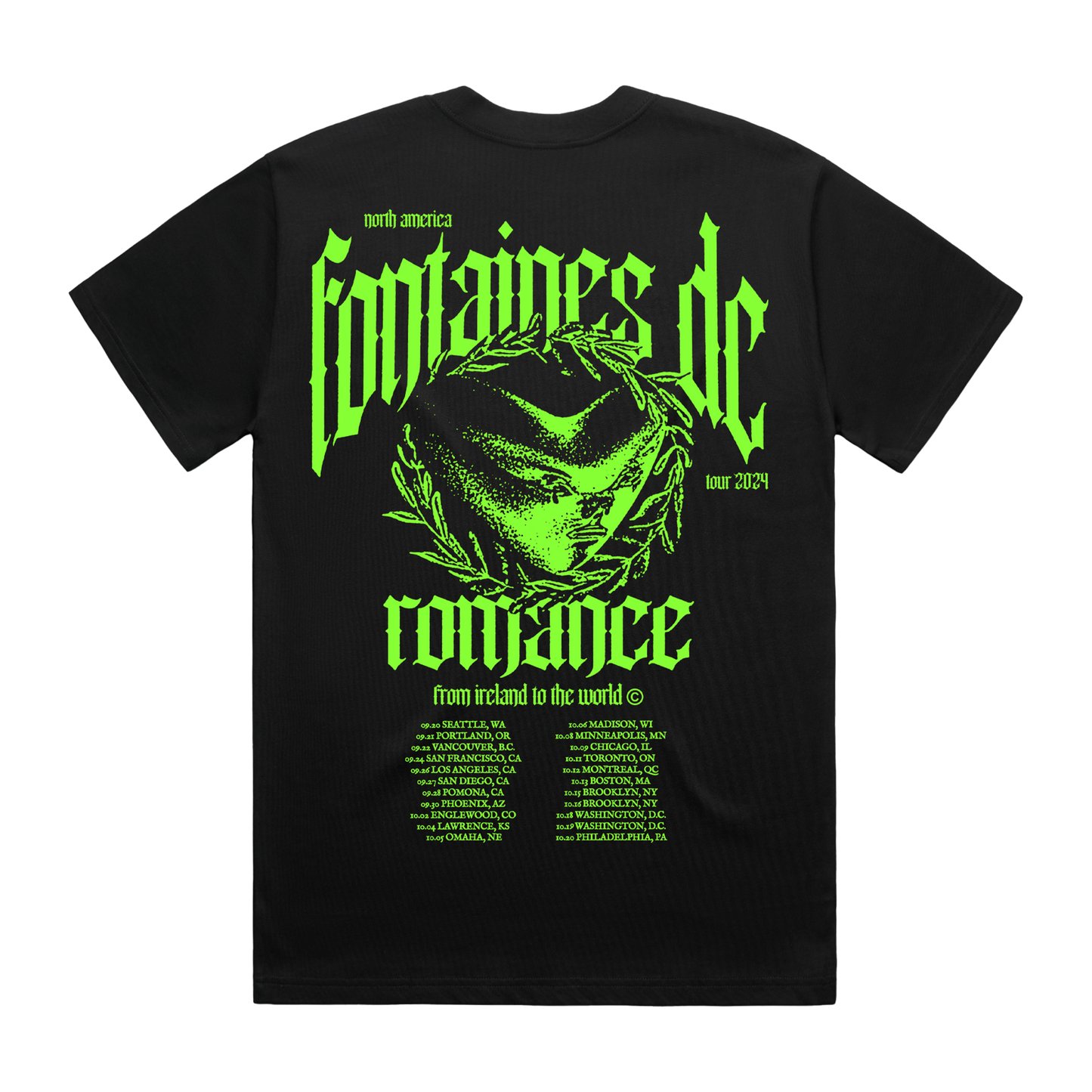 Fontaines D.C. USA & Canada Tour Black T-shirt