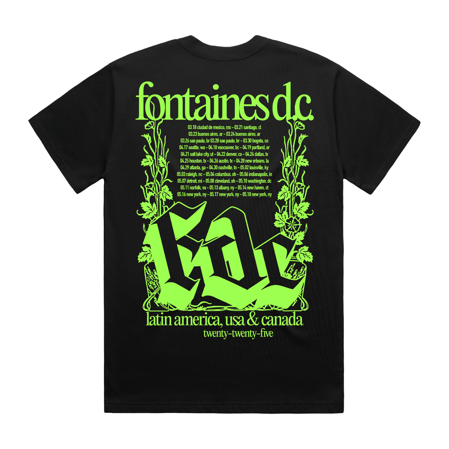 LATAM, USA & Canada Summer 2025 Tour T-shirt