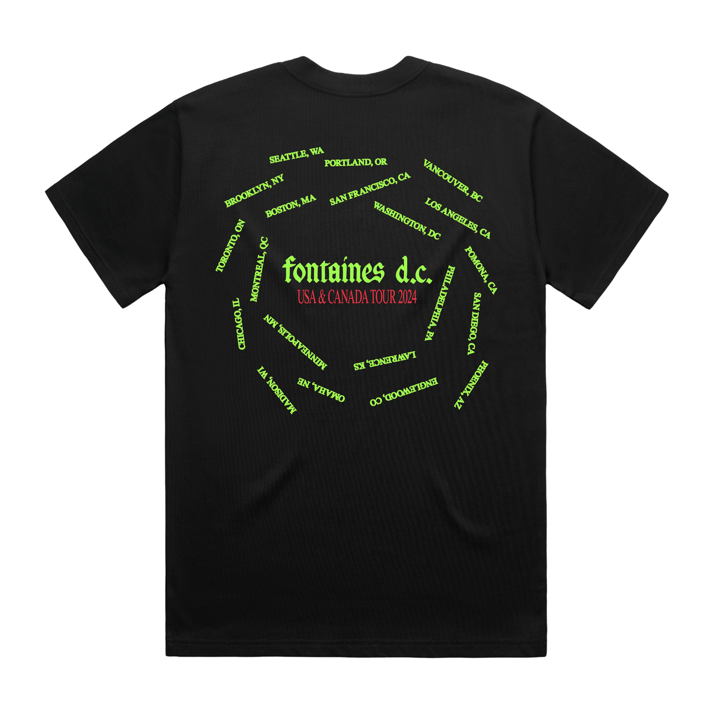 Romance USA & Canada Tour Black T-shirt