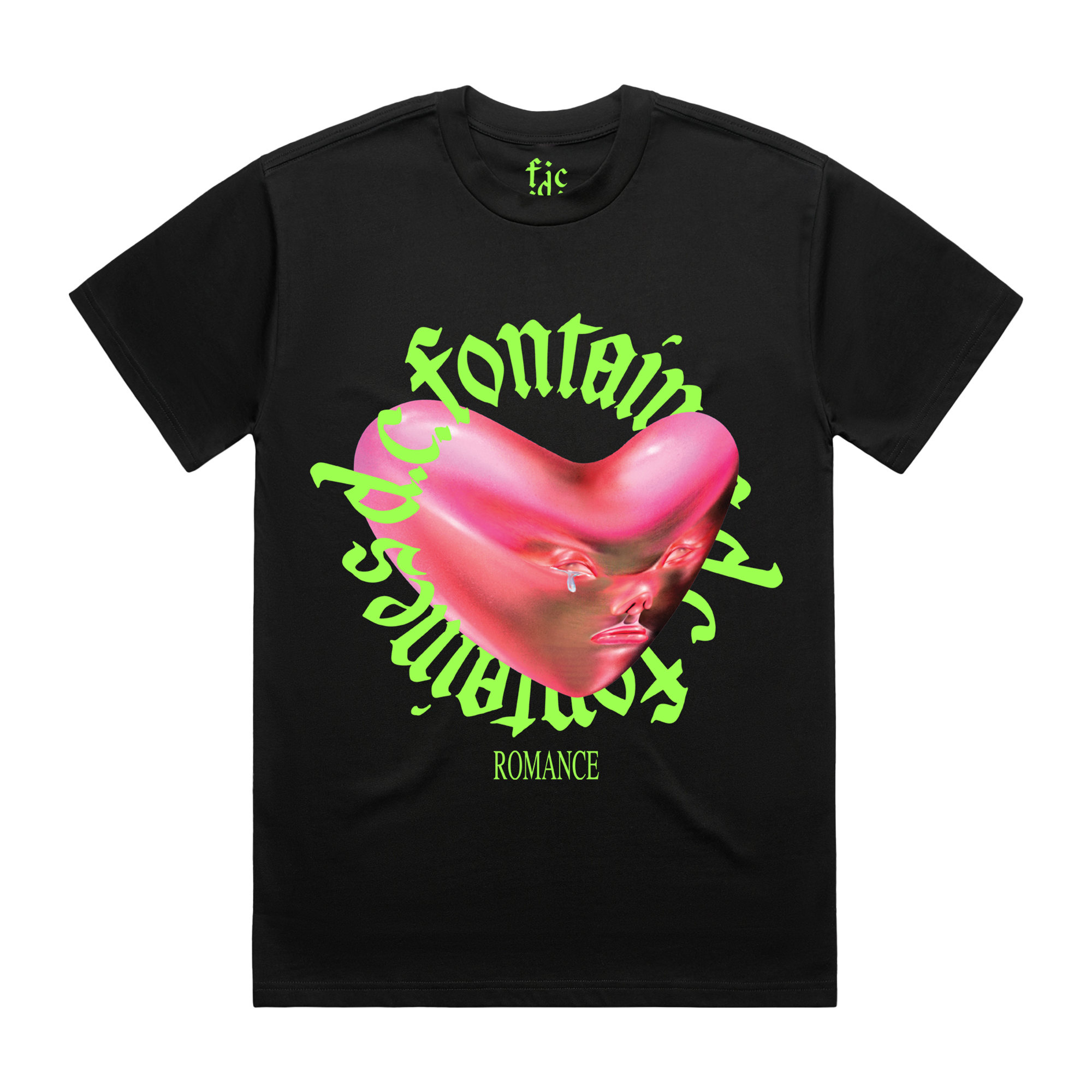 Romance (Black) T-shirt | Official Store | Fontaines DC (US)