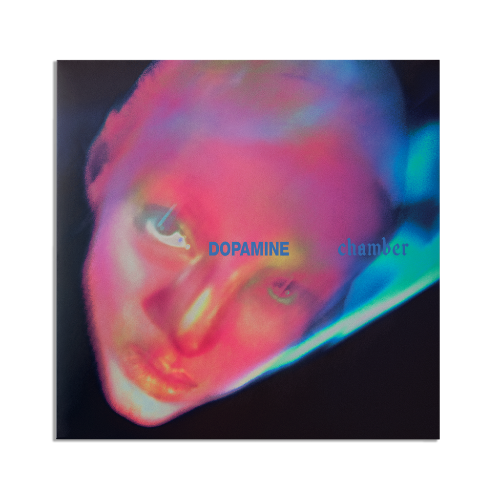 CD cover featuring a distorted, colorful graphic with the text 'DOPAMINE chamber' across the center.